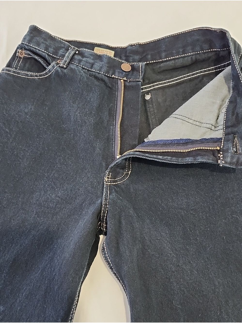 Calvin Klein Vintage 80s Womens Jeans Cotton Dark Wash Sz 12 Fits 6 Straight Leg - Picture 3 of 11